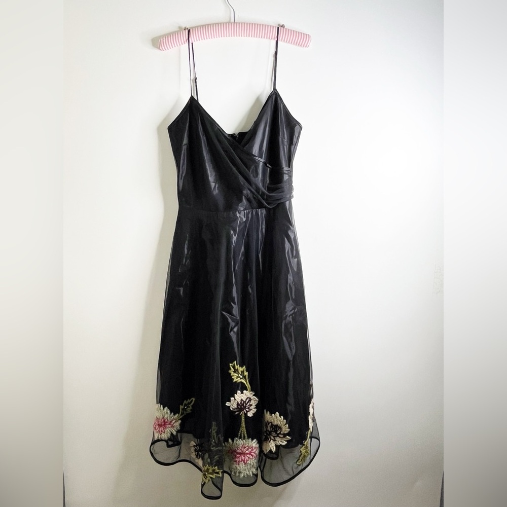 Betsey Johnson Dress vintage Y2K black applique tulle dress - Picture 4 of 16
